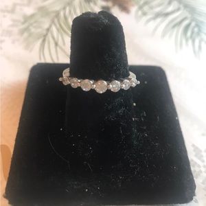 14k white gold genuine natural diamond band